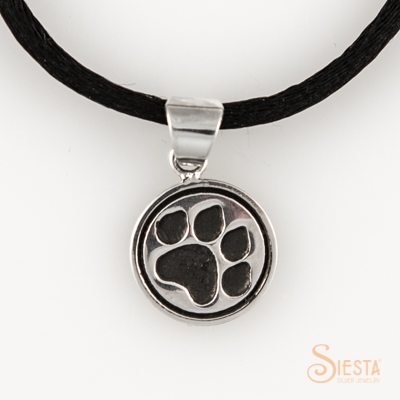 Sterling Silver Paw Print Charm/Pendant